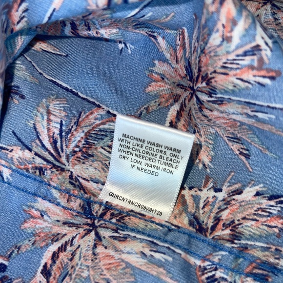 Blue Hawaiian Palm Tree Button Down Shirt | Men’s Size Medium - Picture 8 of 10